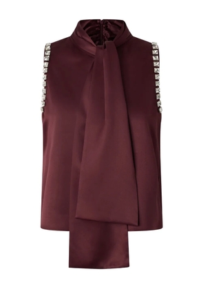 PINKO tie-neck satin blouse - Red