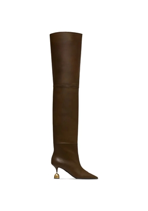 Vanda Novak Nicole over-the-knee heeled boots - Brown