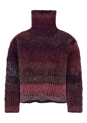 Kangra roll-neck pattern knitwear - Brown