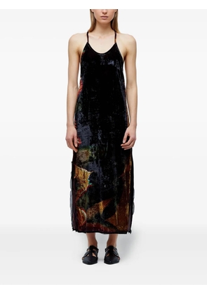 Osklen scoop-neck slip midi dress - Black