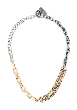 MM6 Maison Margiela colourblock necklace - Silver