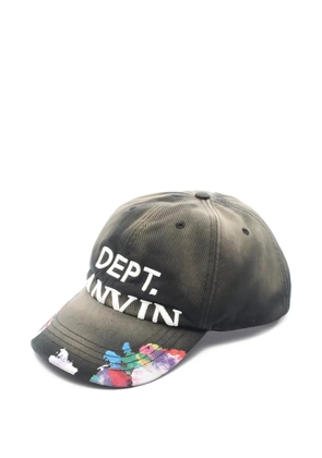 Lanvin Pre-Owned x GALLERY DEPT. 2010s embroidered-logo denim cap - Grey