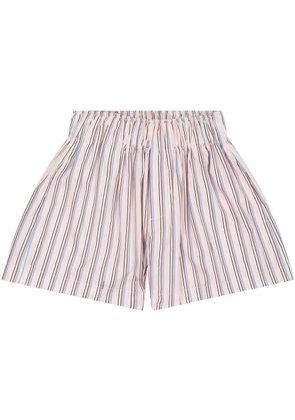 Laneus stripped wide-leg shorts - Pink