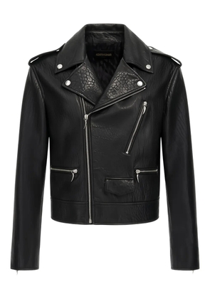 Roberto Cavalli sheepskin biker jacket - Black