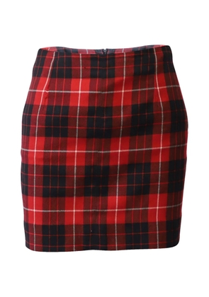 Jean Paul Gaultier Pre-Owned plaid zip skirt - Red