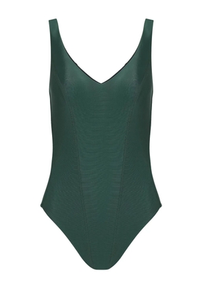 Amir Slama V-neck swimsuit - Green