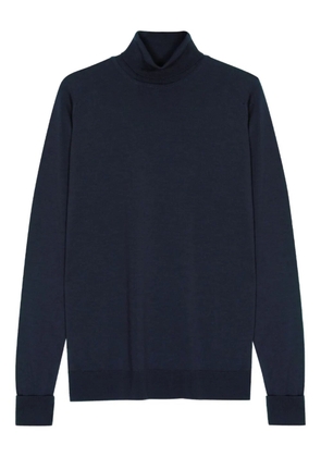 John Smedley turtleneck merino wool sweater - Blue