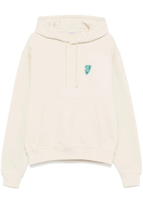 Burberry B shield logo-print hoodie - White