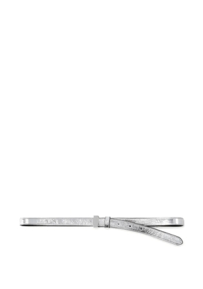 Veronica Beard Dash metallic leather belt - Silver