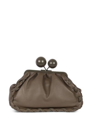 Weekend Max Mara Medium Pasticciono braided detail kiss-lock clutch bag - Green