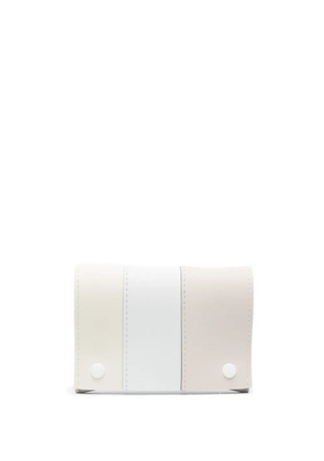Sunnei panelled-design leather wallet - White
