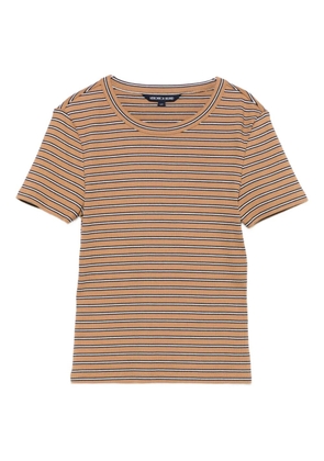 Veronica Beard Pruitt striped ribbed T-shirt - Brown