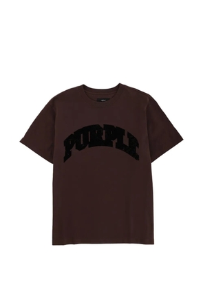 Purple Brand logo-print T-shirt - Brown