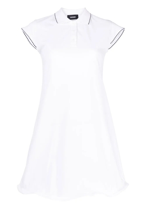 We11done contrast-stitching shirt dress - White