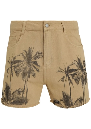 Osklen palm-tree print shorts - Neutrals