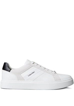 Calvin Klein leather panel sneakers - White