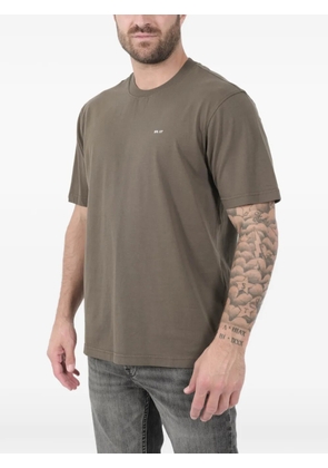 NN07 Adam embroidered-logo T-shirt - Brown