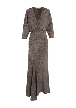 Cortana V-neck midi dress - Brown