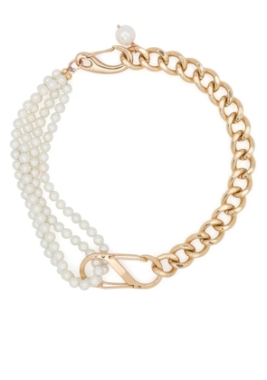 Atu Body Couture x Shir Fine Jewellery mother-of-pearl chain-link necklace - Gold