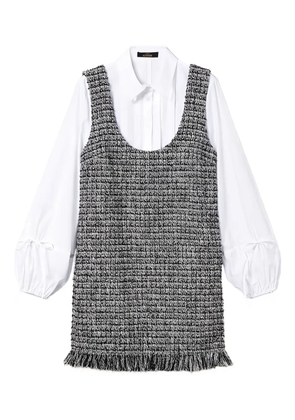 TWINSET layer tweed mini dress - Black
