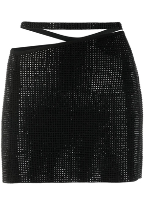 ANDREĀDAMO rhinestone-embellished miniskirt - Black