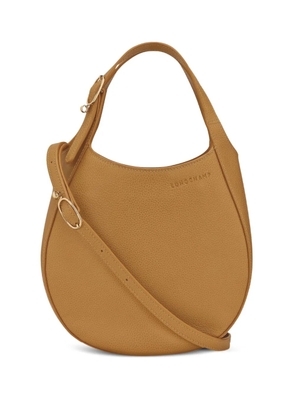 Longchamp small grained-leather handbag - Yellow