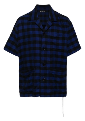 Mastermind Japan checked cotton shirt - Black