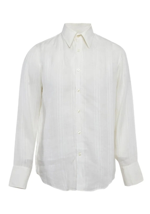 BOSS pre-owned striped button-up shirt - White