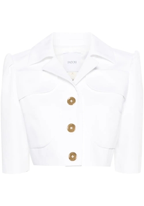 Patou single-breasted cropped blazer - White
