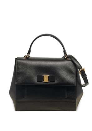 Ferragamo Pre-Owned Carrie leather top-handle tote bag - Black