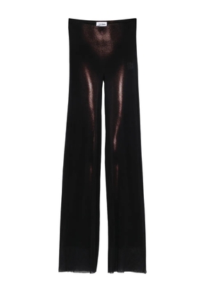 Jean Paul Gaultier body-print mesh trousers - Brown