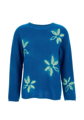 Suzusan Suzusan floral-print sweater - Blue