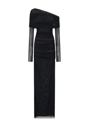 Amen one-shoulder long-sleeve dress - Black