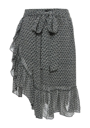 Isabel Marant Vintage pre-owned asymmetrical ruffled skirt - Black