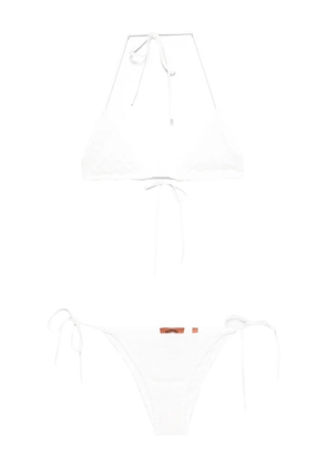 Missoni tie iridescent bikini - White