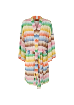 Missoni chevron belted beach dress - Neutrals