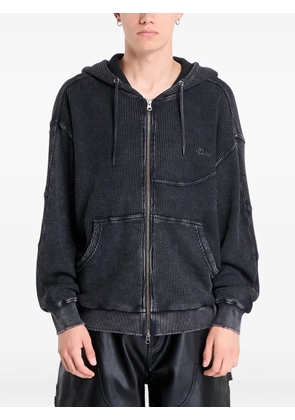 dime Premium Waffle zip hoodie - Black