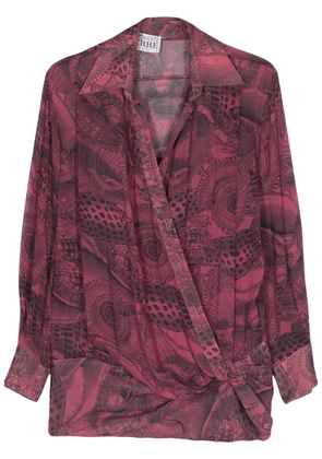 Gianfranco Ferré Pre-Owned 2000s graphic-print silk shirt - Pink