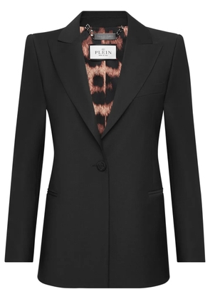 Philipp Plein Skull-strass wool blazer - Black