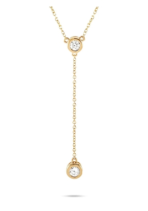 LB Exclusive 14K yellow gold diamond necklace