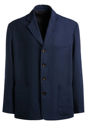 Bally single-breasted linen blazer - Blue