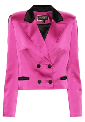 MITILIANE COUTURE satin-trim blazer - Pink