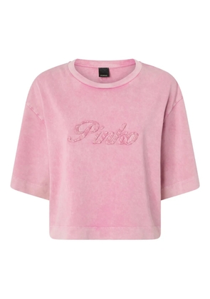 PINKO logo-embroidered T-shirt