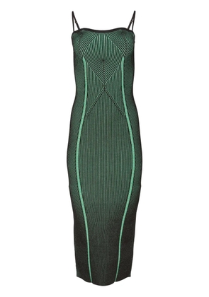 Fleur Du Mal ribbed-knit tube dress - Green