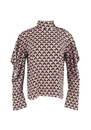 Marni Pre-Owned patterned turtleneck blouse - Neutrals