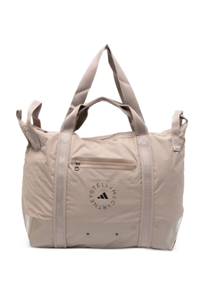 adidas logo-print zip tote bag - Grey