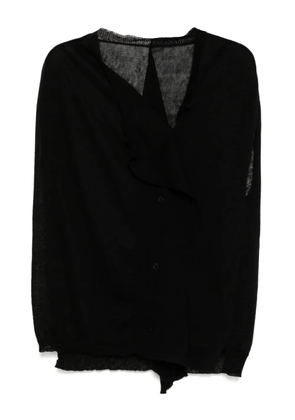 Yohji Yamamoto draped cardigan - Black