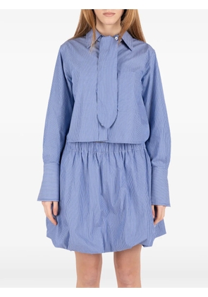 Société Anonyme striped tie-detail shirt - Blue