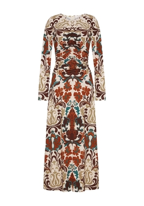 Cara Cara floral-print gathered dress - Neutrals