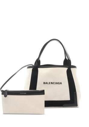 Balenciaga Pre-Owned 2010 Navy Cabas leather tote bag - Neutrals